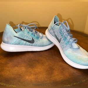 Nike Free Rn Flyknit Light Blue Shoes